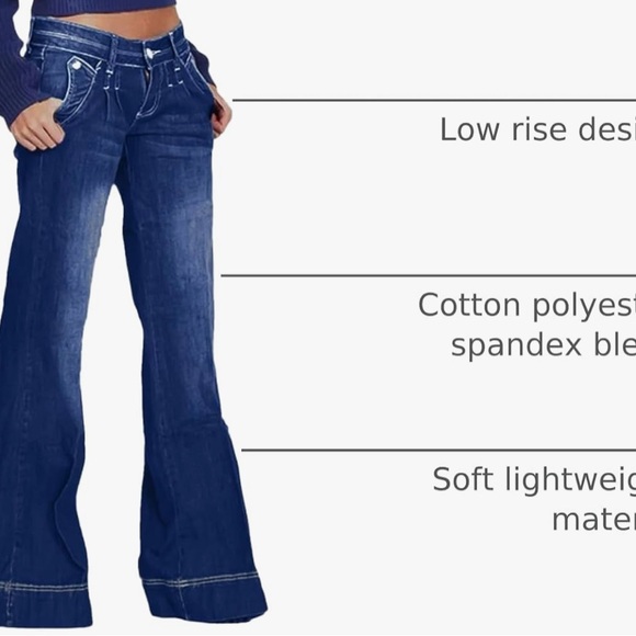 NWOT Flamingals Low Rise Butterfly Flare Jeans 👖 | NWOT Never Worn💨🔥 - Picture 6 of 15